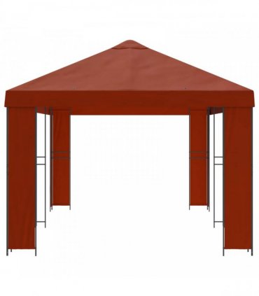 vidaXL Garden Gazebo 6 x 3 m Terracotta Polyester and Steel 190 gsm
