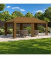 vidaXL Garden Gazebo 6 x 3 m Taupe Polyester and Steel 190 gsm