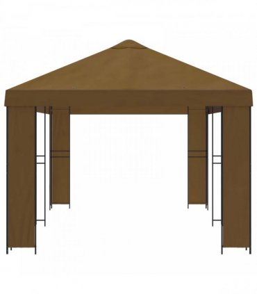 vidaXL Garden Gazebo 6 x 3 m Taupe Polyester and Steel 190 gsm