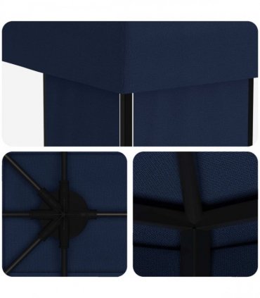 vidaXL Garden Gazebo 6 x 3 m Blue Polyester and Steel 190 gsm
