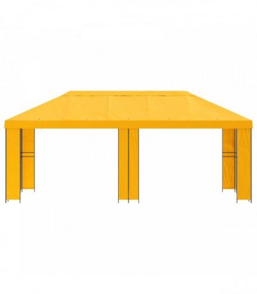 vidaXL Garden Gazebo 6 x 3 m Yellow Polyester and Steel 190 gsm