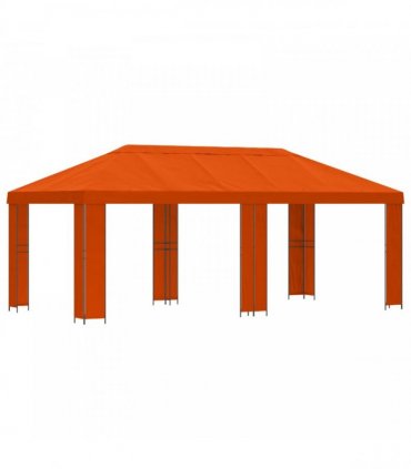 vidaXL Garden Gazebo 6 x 3 m Orange Polyester and Steel 190 gsm
