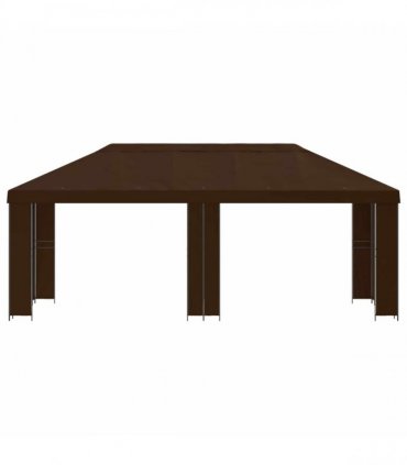 vidaXL Garden Gazebo 6 x 3 m Brown Polyester and Steel 190 gsm