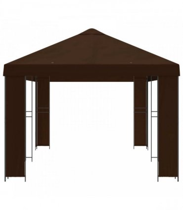 vidaXL Garden Gazebo 6 x 3 m Brown Polyester and Steel 190 gsm