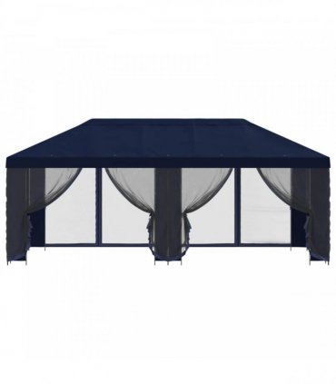 vidaXL Garden Gazebo with Sidewalls 6 x 3 m Blue Polyester and Steel