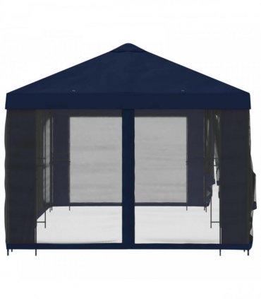 vidaXL Garden Gazebo with Sidewalls 6 x 3 m Blue Polyester and Steel