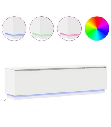 vidaXL TV Cabinet 180 x 38 x 49 cm White Engineered Wood