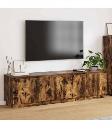 vidaXL TV Cabinet 180 x 38 x 49 cm Smoked Oak Engineered Wood