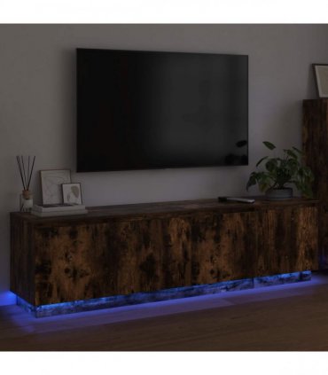 vidaXL TV Cabinet 180 x 38 x 49 cm Smoked Oak Engineered Wood