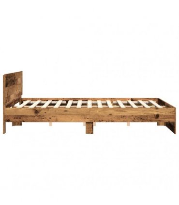 vidaXL Bed Frame with Headboard Old Wood 180 x 200 cm Engineered wood