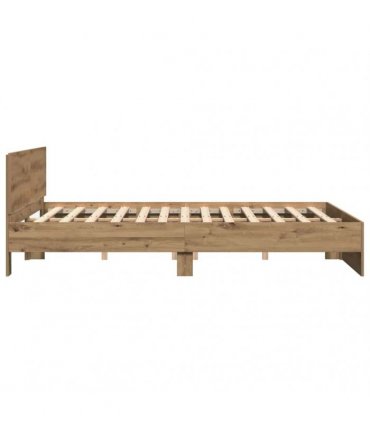 vidaXL Bed Frame with Headboard Artisan Oak 180 x 200 cm