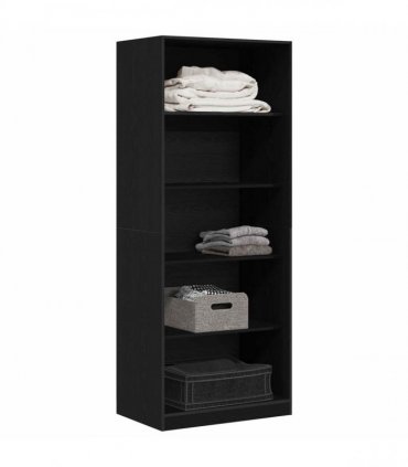 vidaXL Wardrobe Black Oak 80 x 50 x 200 cm Engineered Wood