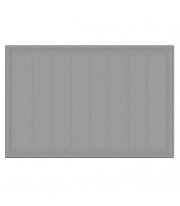 vidaXL Garden Dining Set 7 pcs Light Grey Polt rattan