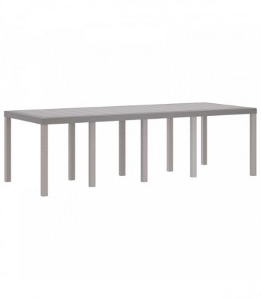 vidaXL Garden Dining Set 11 pcs Light Grey Polypropylene