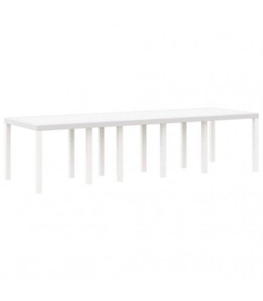 vidaXL Garden Dining Set 13 pcs White and Light grey