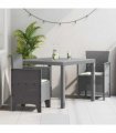 vidaXL Garden Dining Set 3 pcs Light Grey Polypropylene