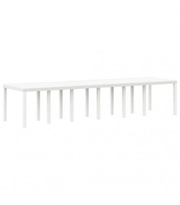 vidaXL Garden Dining Set 13 pcs White Polt rattan