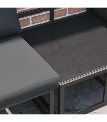 vidaXL Garden Sofa Set 12 pcs Black Aluminium