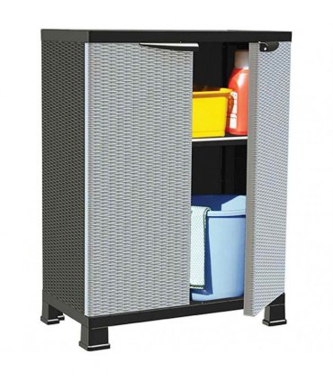 vidaXL Plastic Cabinet 68x39x92 cm Rattan Design