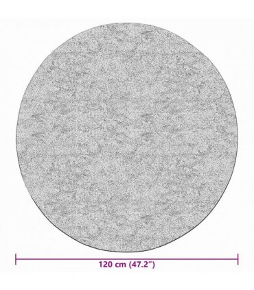 vidaXL Rug Washable φ120 cm Black and White