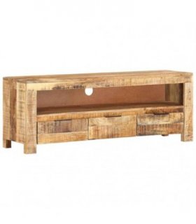 vidaXL TV Cabinet 110x30x40 cm Rough Mango Wood