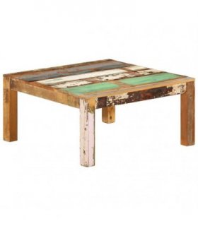 vidaXL Coffee Table 80x80x40 cm Solid Reclaimed Wood