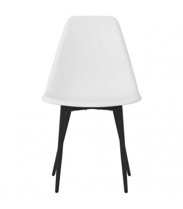 vidaXL Dining Chairs 2 pcs White PP