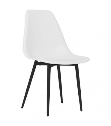 vidaXL Dining Chairs 4 pcs White PP