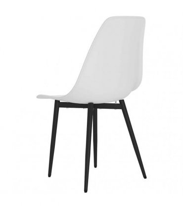 vidaXL Dining Chairs 4 pcs White PP