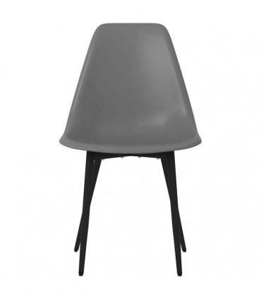 vidaXL Dining Chairs 2 pcs Grey PP