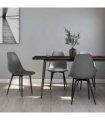 vidaXL Dining Chairs 4 pcs Grey PP