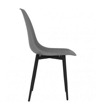 vidaXL Dining Chairs 4 pcs Grey PP