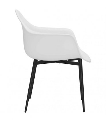 vidaXL Dining Chairs 2 pcs White PP