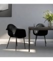 vidaXL Dining Chairs 2 pcs Black PP