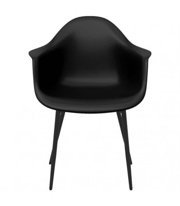 vidaXL Dining Chairs 2 pcs Black PP