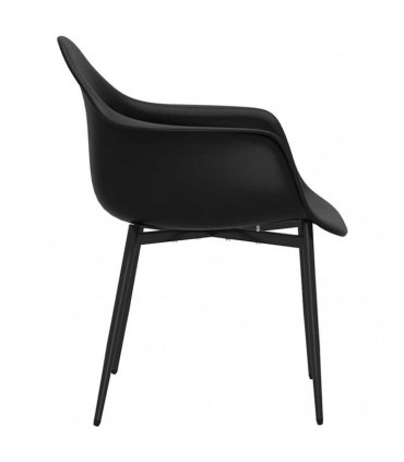 vidaXL Dining Chairs 2 pcs Black PP