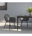 vidaXL Dining Chairs 2 pcs Grey PP