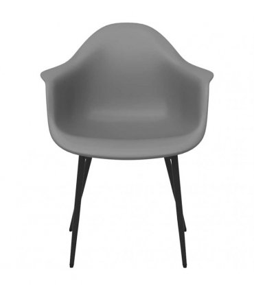 vidaXL Dining Chairs 2 pcs Grey PP
