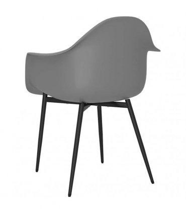 vidaXL Dining Chairs 2 pcs Grey PP