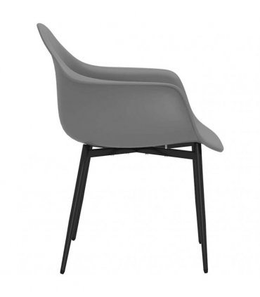 vidaXL Dining Chairs 2 pcs Grey PP