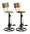 vidaXL Bar Stools 2 pcs Solid Wood Reclaimed