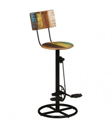 vidaXL Bar Stools 2 pcs Solid Wood Reclaimed