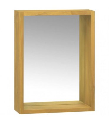 vidaXL Mirror Cabinet 30x10x40 cm Solid Wood Teak