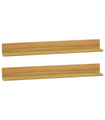 vidaXL Wall Shelves 2 pcs 90x10x10 cm Solid Wood Teak