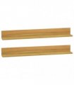 vidaXL Wall Shelves 2 pcs 90x10x10 cm Solid Wood Teak
