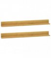 vidaXL Wall Shelves 2 pcs 110x10x10 cm Solid Wood Teak