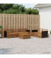 vidaXL Outdoor Sofa Set 6 pcs 5-Seaters Natural Solid Acacia Wood