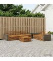 vidaXL Outdoor Sofa Set 6 pcs 5-Seaters Natural Solid Acacia Wood