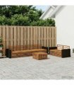 vidaXL Outdoor Sofa Set 7 pcs 6-Seaters Natural Solid Acacia Wood