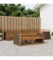 vidaXL Outdoor Sofa Set 7 pcs 7-Seaters Natural Solid Acacia Wood